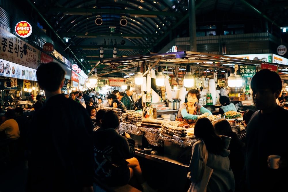 people inside market