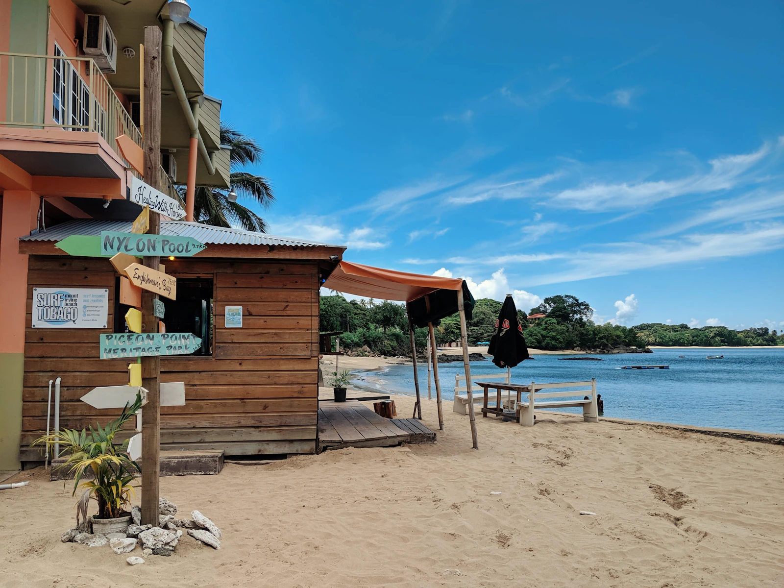 Tobago's Caribbean beach and palms