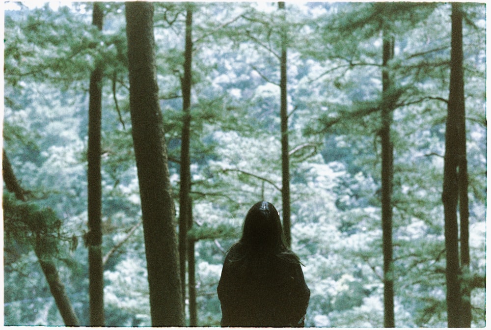 woman in forest