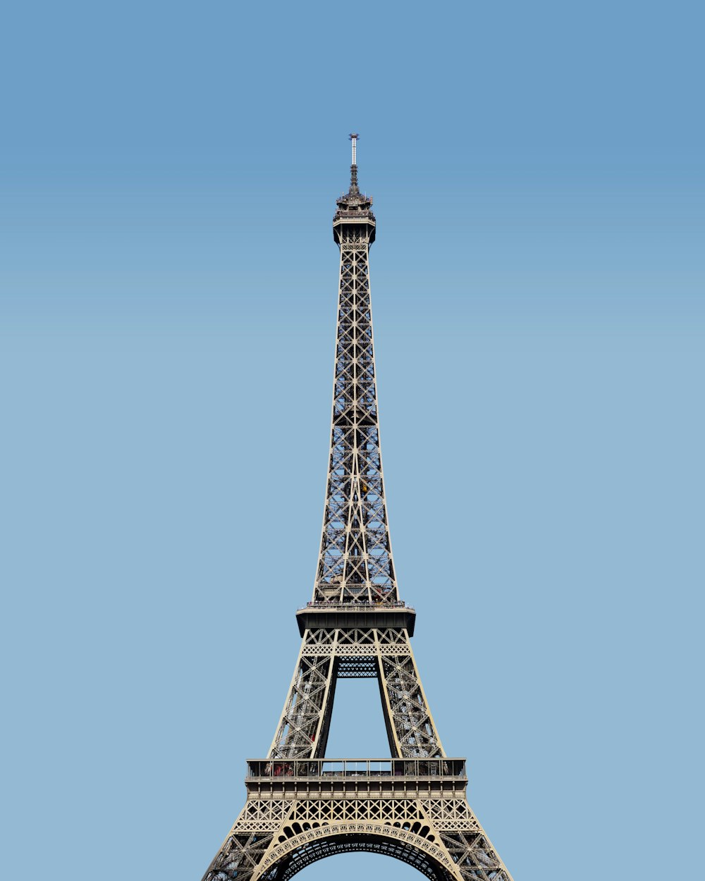 Eiffel Tower under blue sky