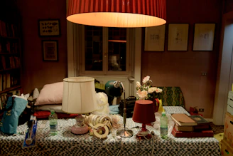 white table lamp