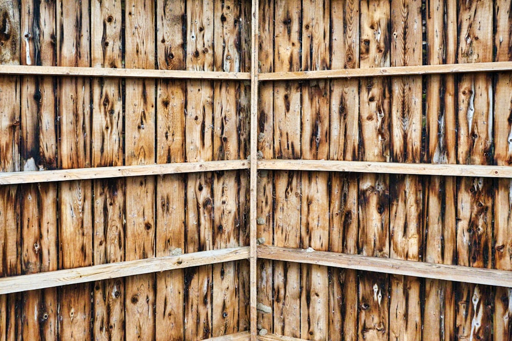 brown wooden fence