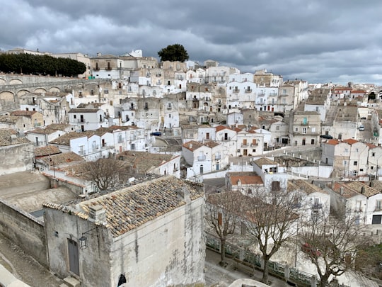 white cement houses in Monte Sant'Angelo Italy