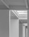 A series of architectural elements featuring clean, linear forms and a monochromatic color scheme. The image focuses on structural beams, columns, and skylights, creating a minimalist and modern design aesthetic.