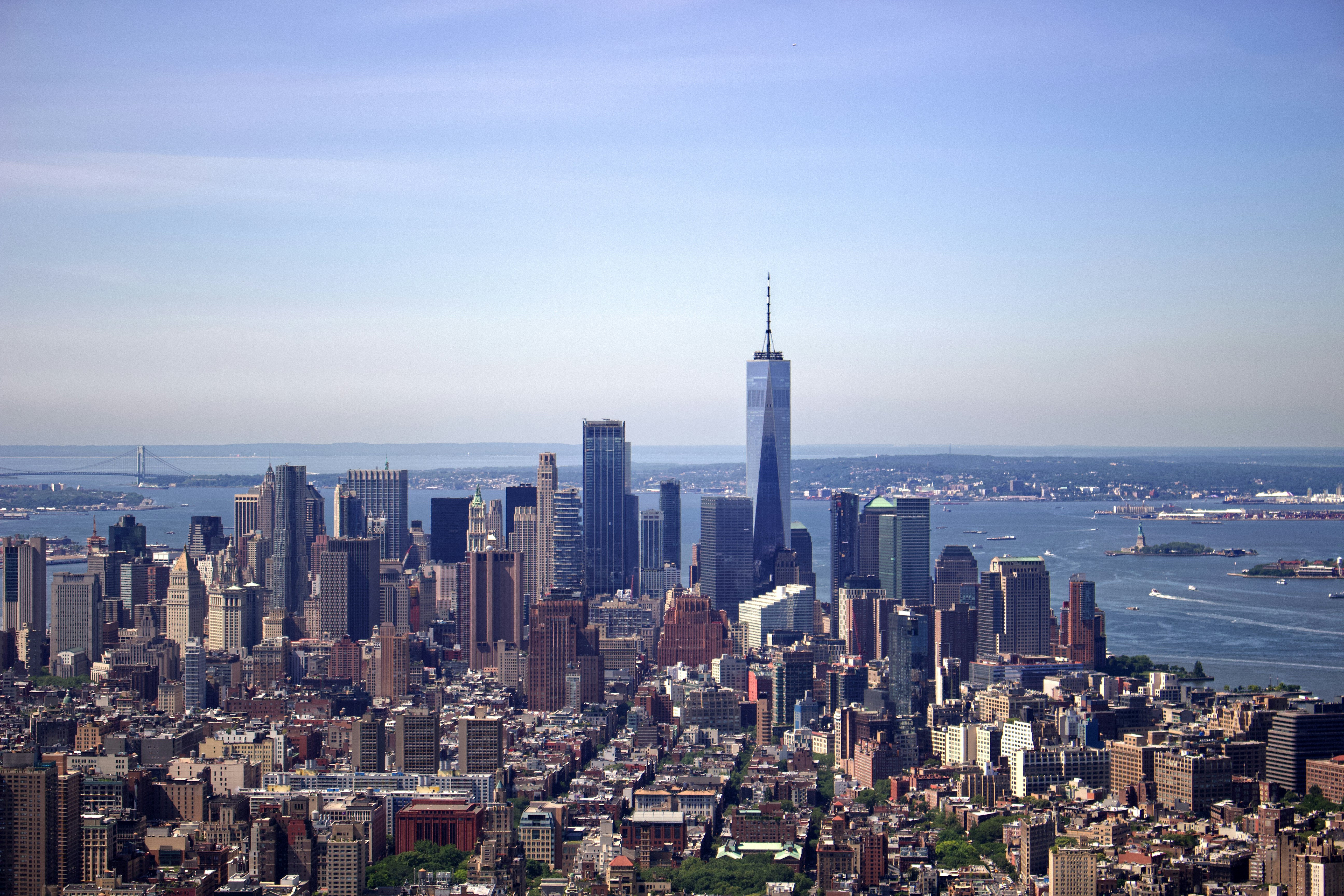 Statue of Liberty with New York skyline symbolizing American immigration dreams