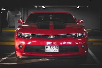 Red Chevrolet Camaro