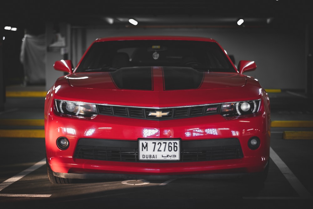 red Chevrolet Camaro