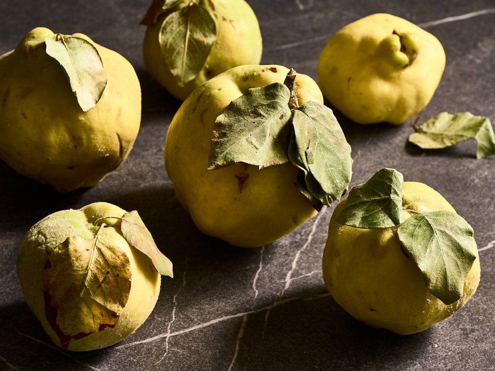 several round green citrus fruits