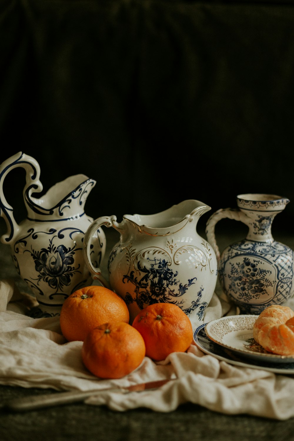 white ceramic pitchers