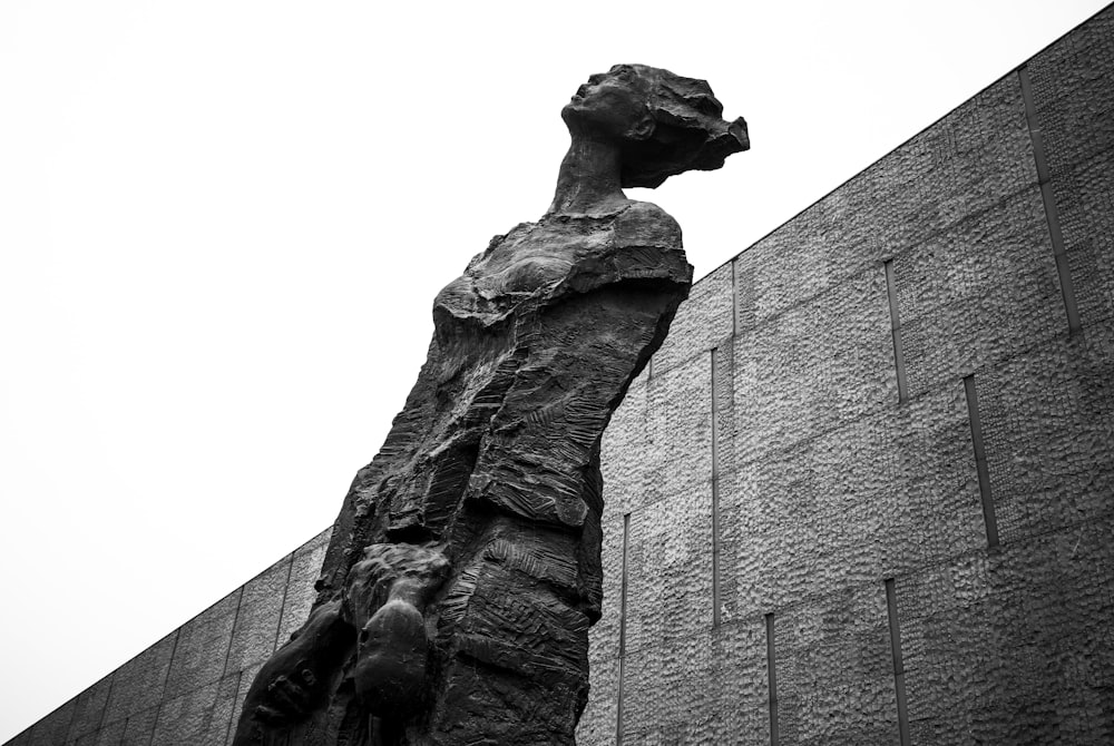 architectural photography of concrete statue