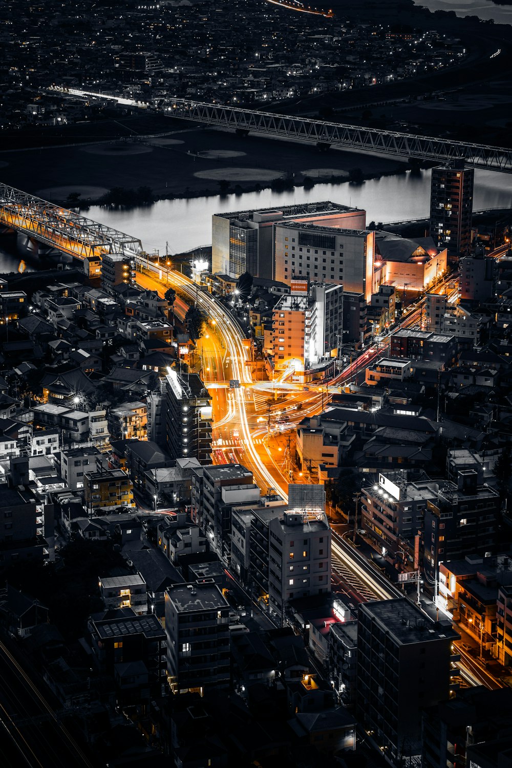 Vue aérienne de la ville de jour