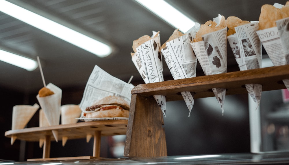 burger on newspaper