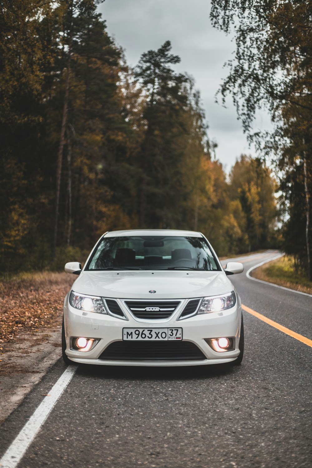 parked gray car