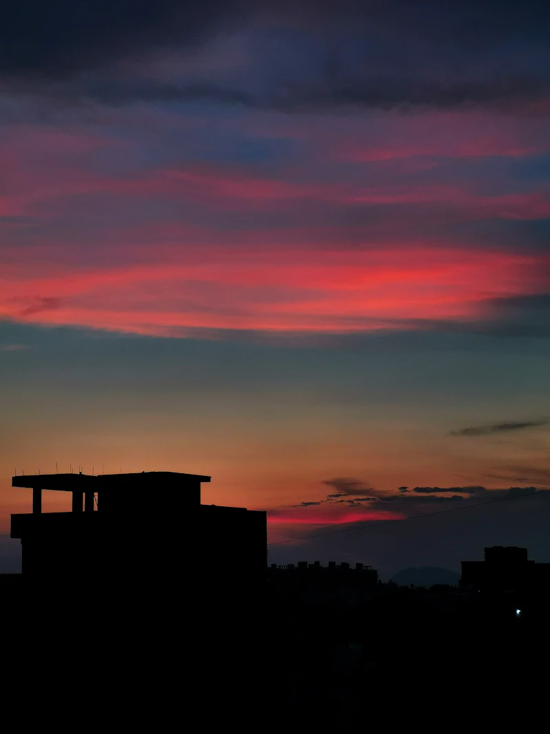 Bangalore golden hour cityscape