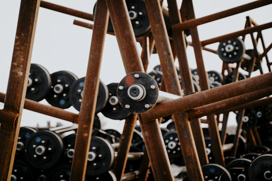 Close-up of recycled metal pieces ready for industrial use.
