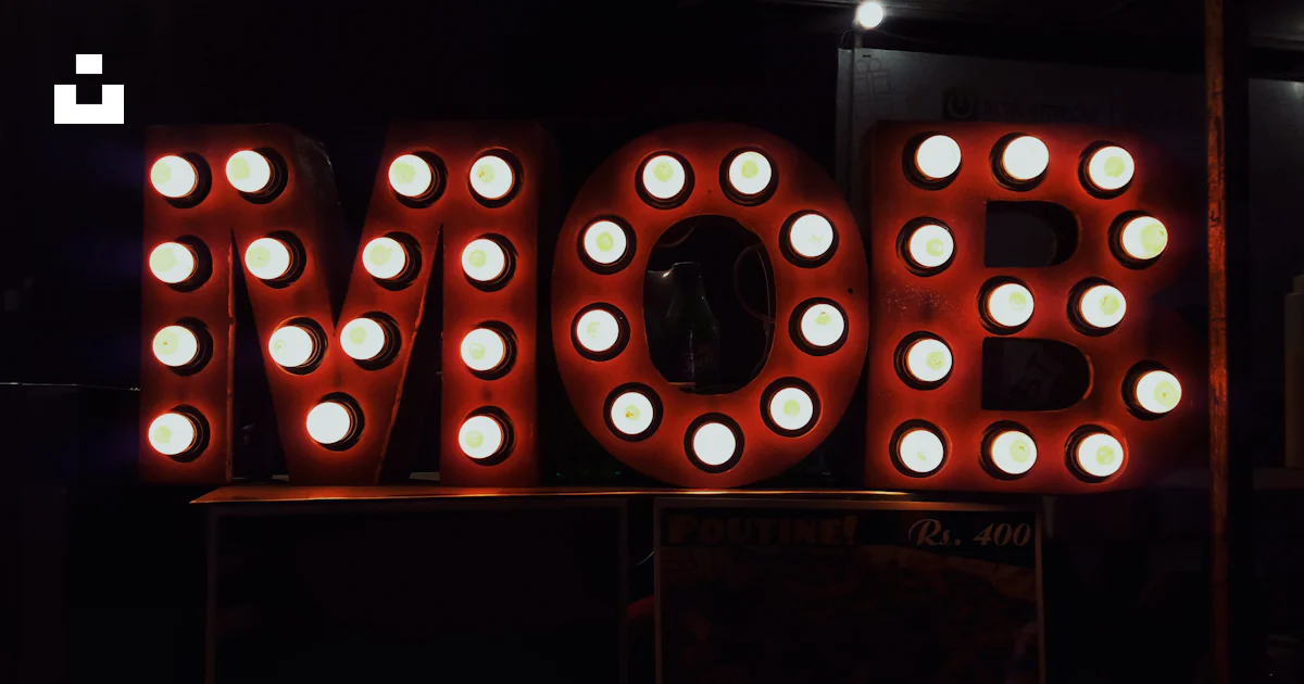 Mob Sign Design Red and white MOB signage photo – Free Brown Image on Unsplash