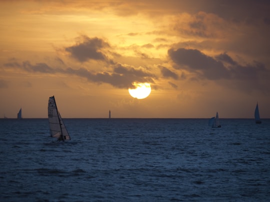 white sailboat in La Rochelle France