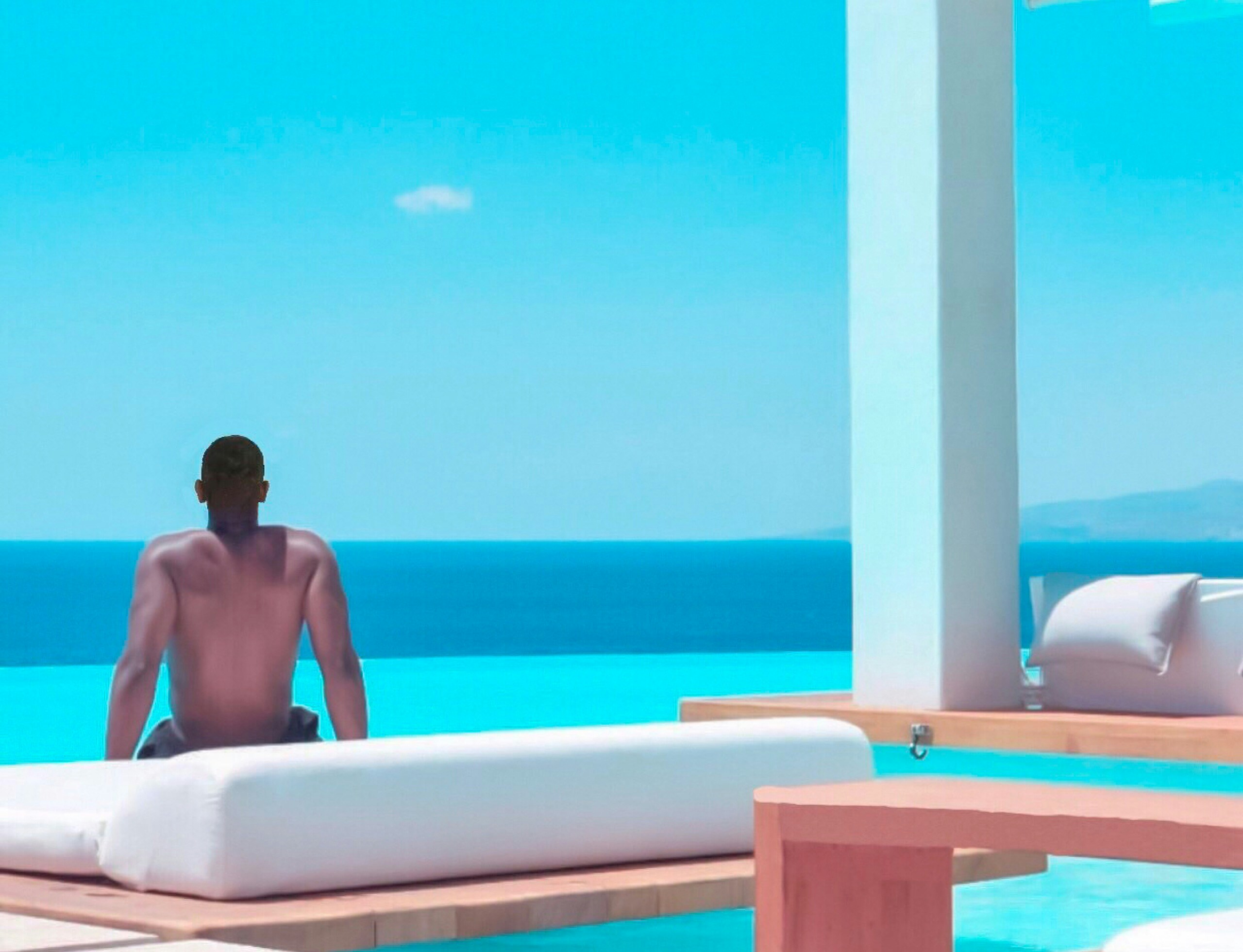 person looking at sea, 