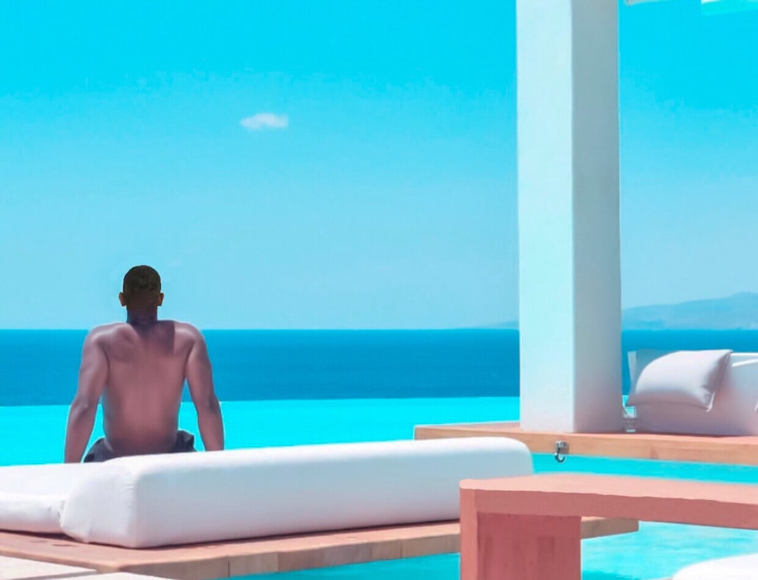 person looking at sea,