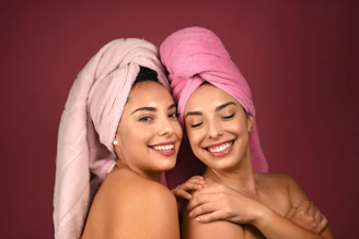 two smiling women