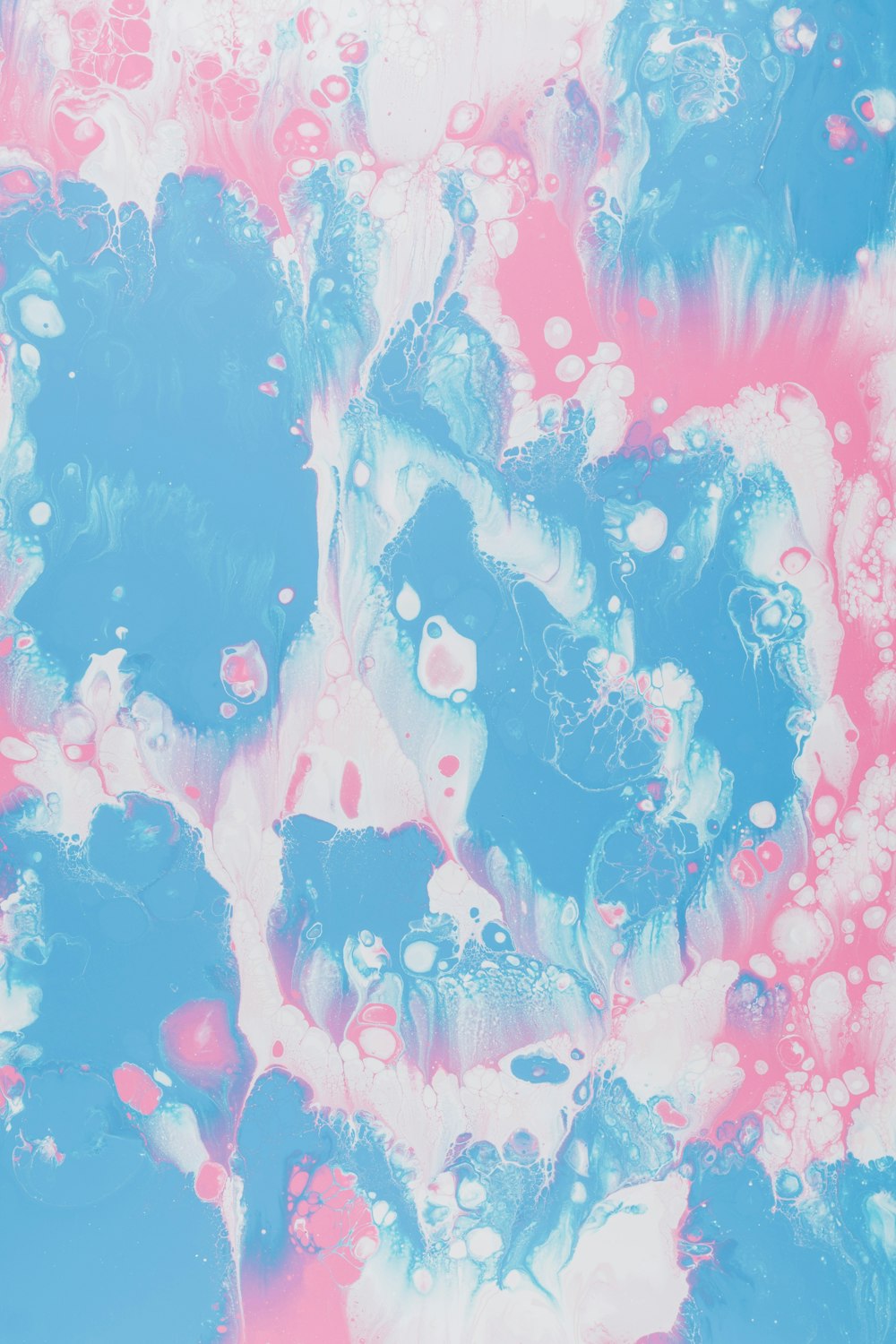 pink and blue abstract painting