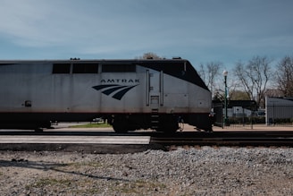 train on railroad during day