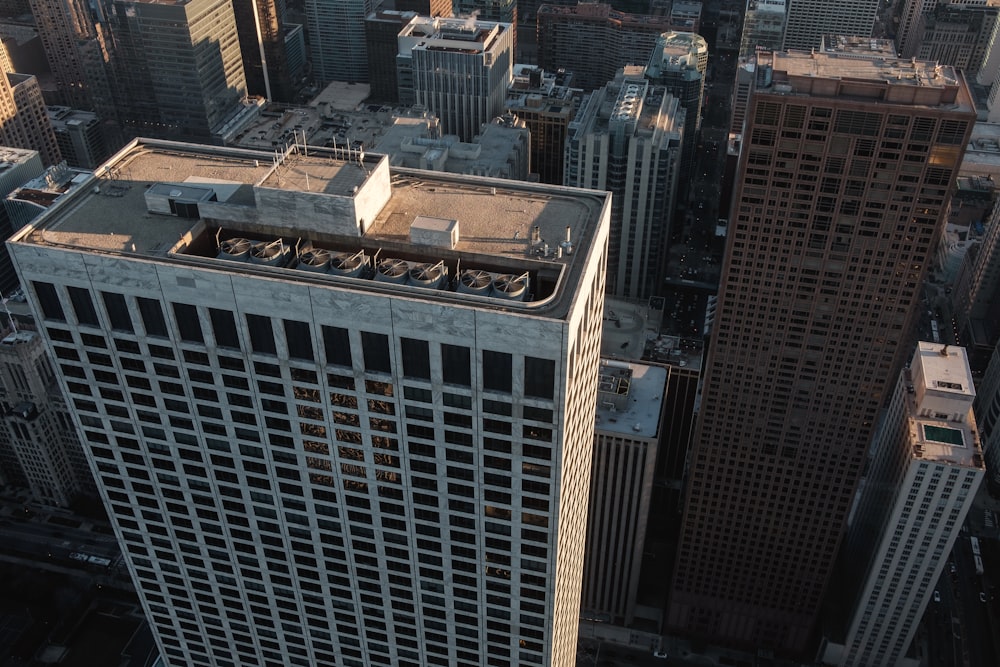 aerial view of buildings