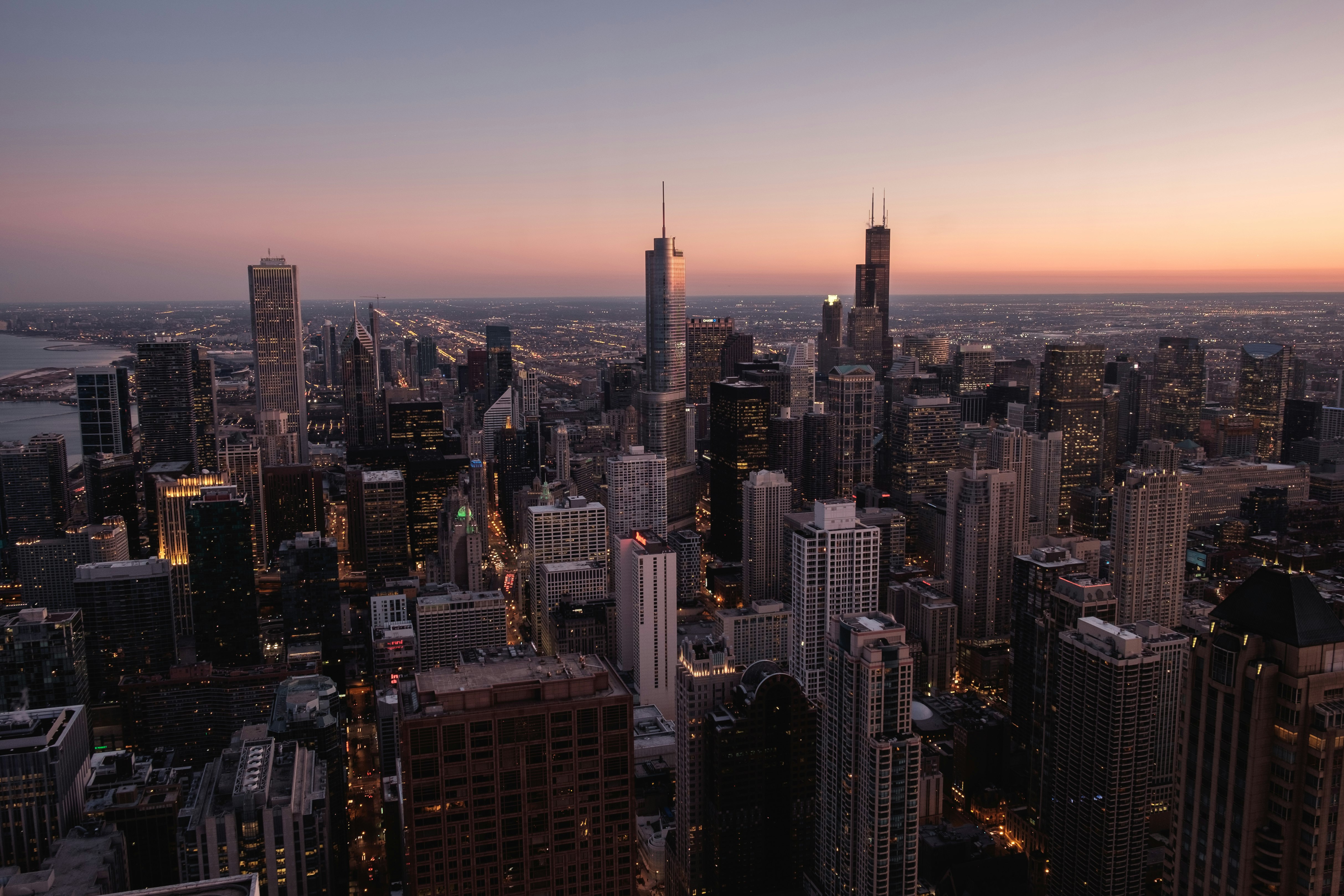 aerial photography of buildings