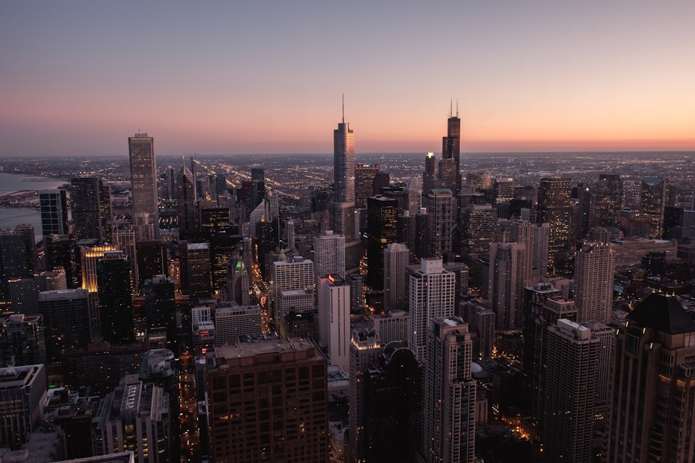 aerial photography of buildings