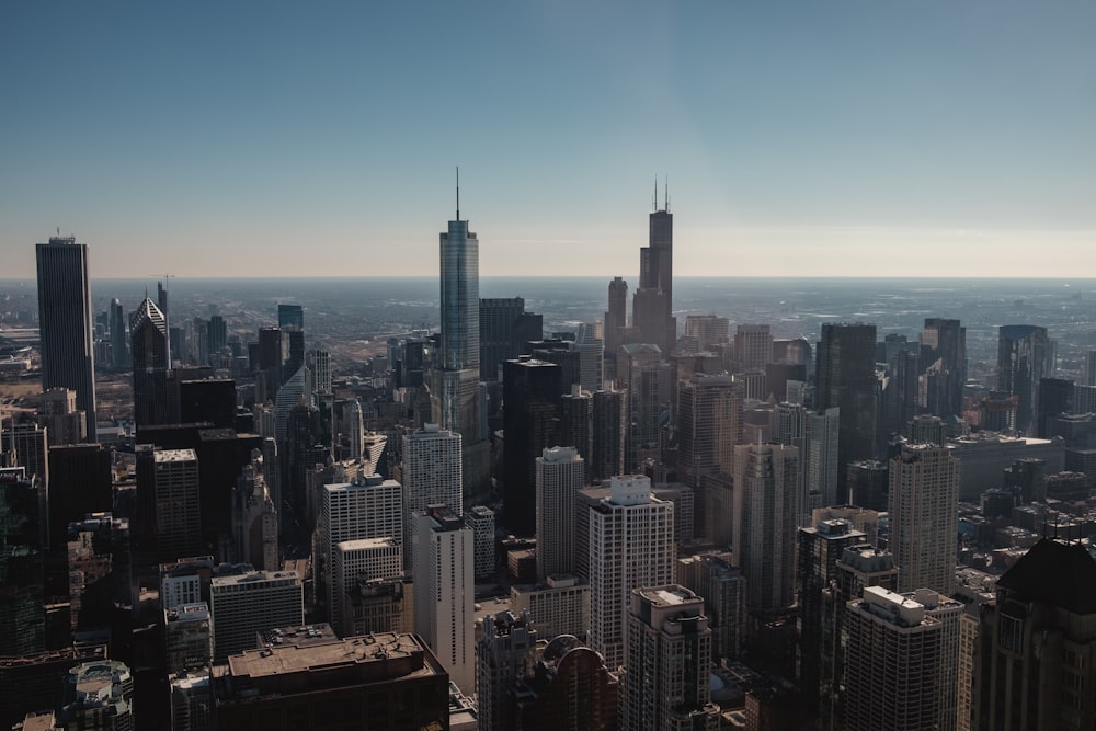 aerial view of buildings