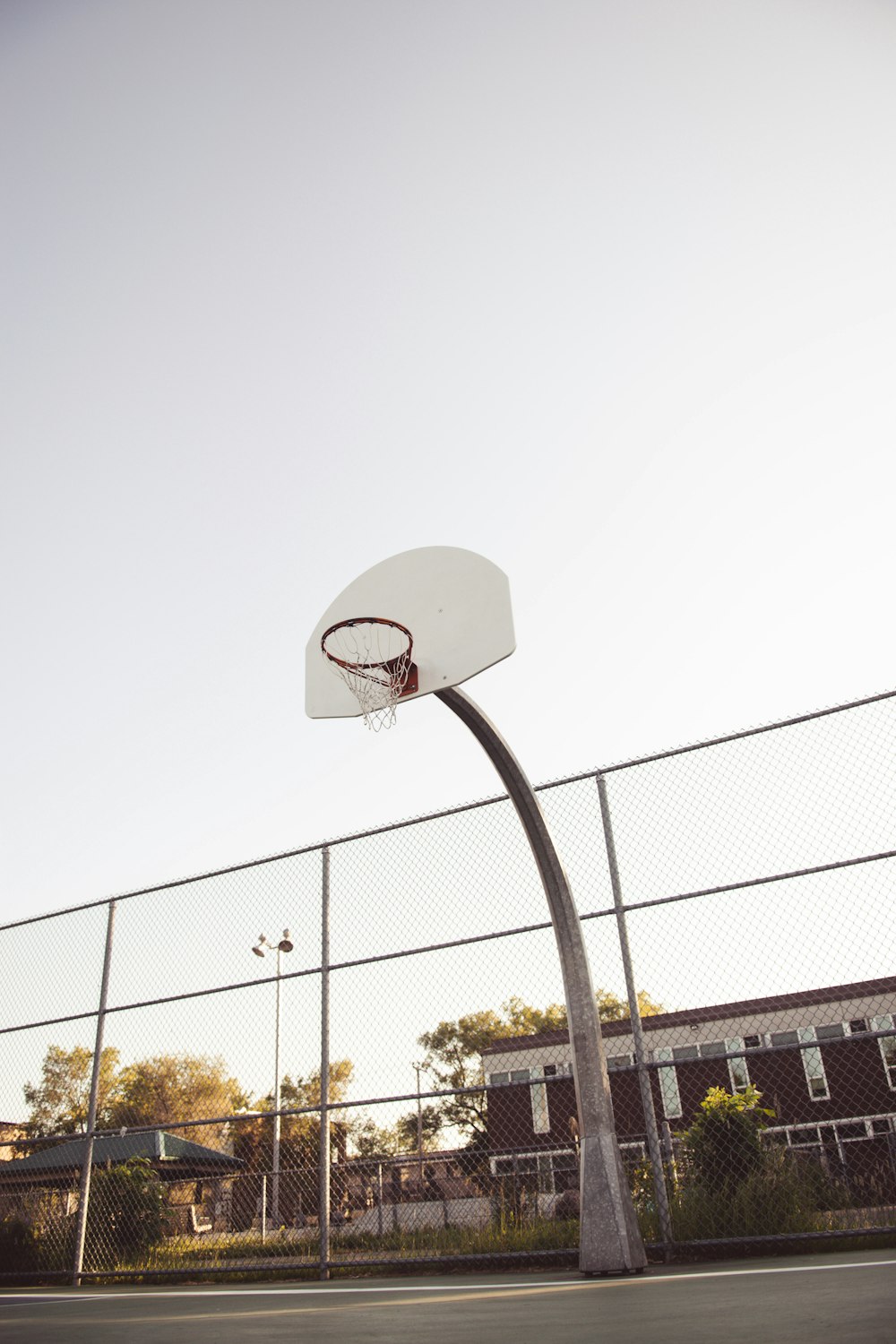 white basketball system