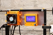 yellow digital machine