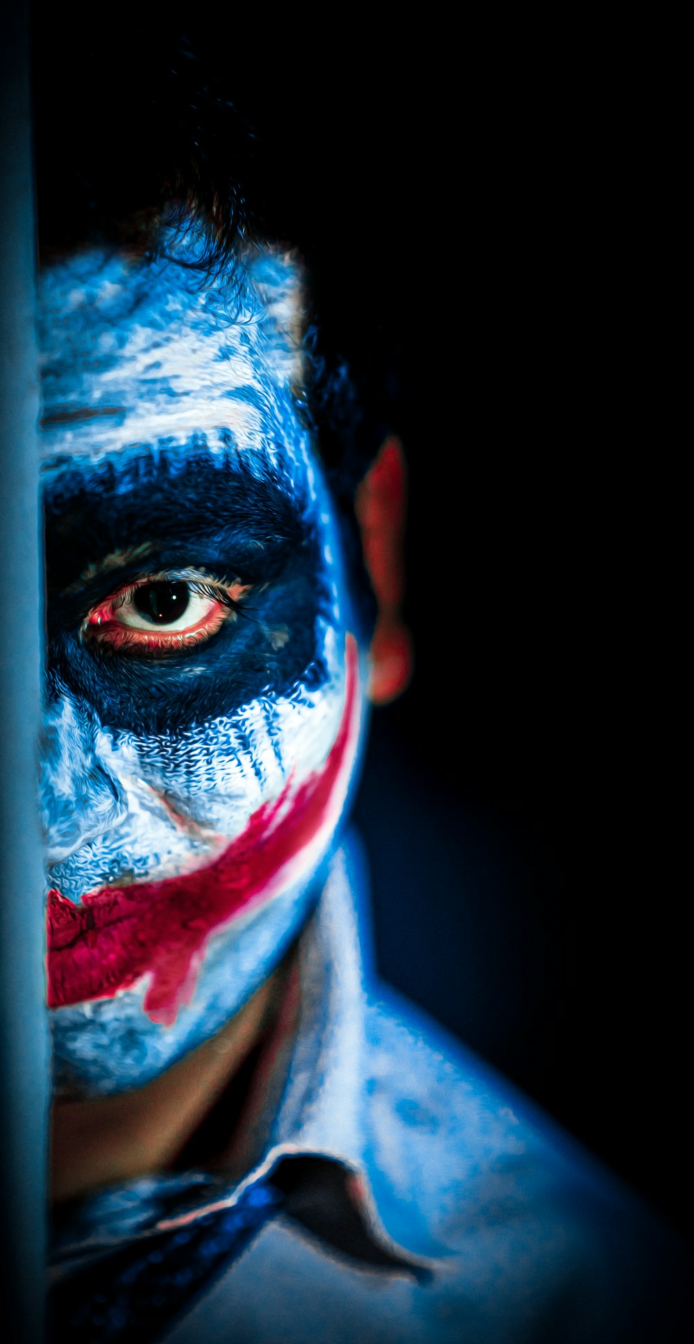 man in face paint