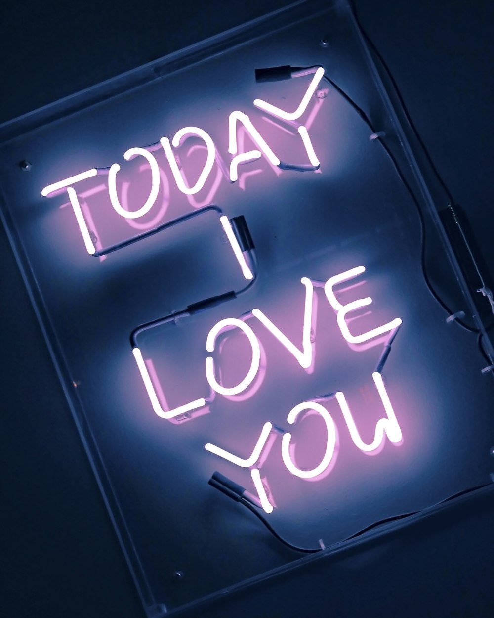 today love you neon light signage