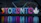 Illuminated letters spelling 'Toronto' are displayed in a vibrant design. The letters are brightly lit in various colors, including red, blue, and pink. A large, white maple leaf symbol is featured on the right side, and the scene is reflected in a body of water in the foreground.