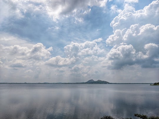 silhouette of island and white clouds in Jhansi India