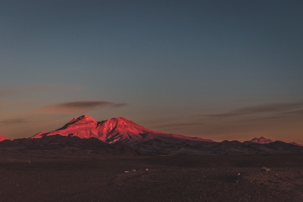 snow-capped mountain during sunrise