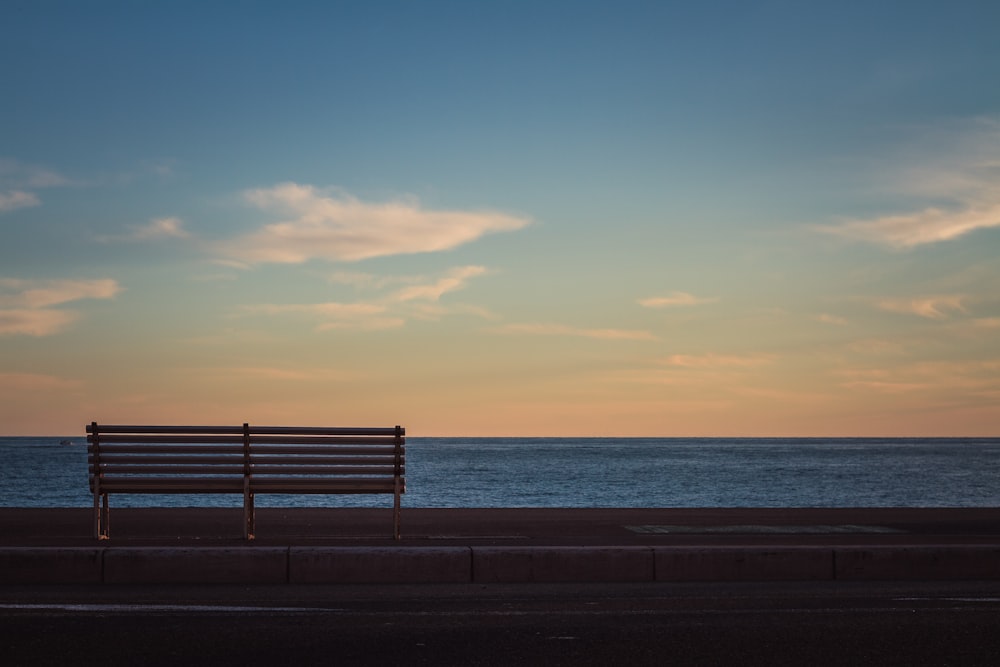 brown wooden bench