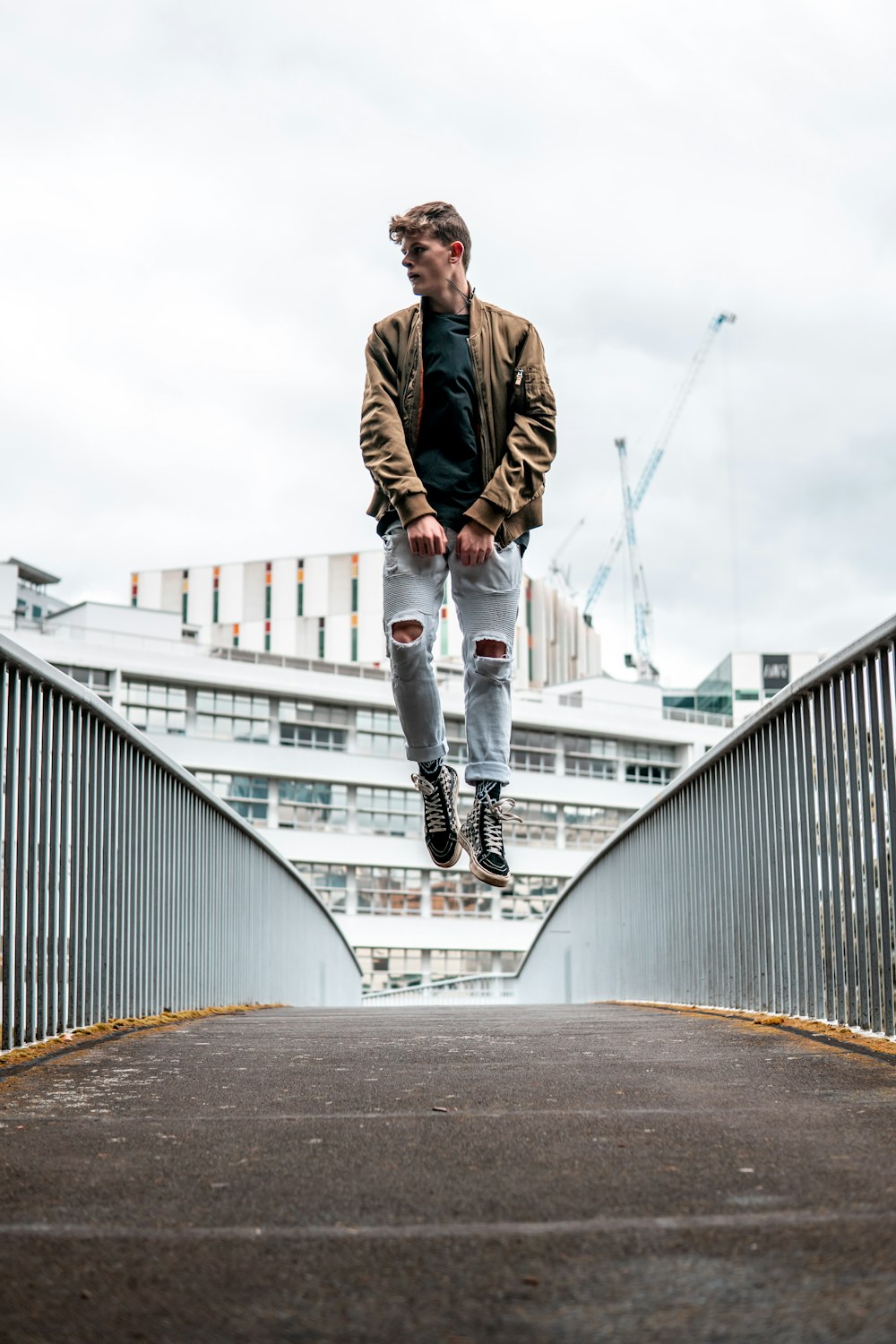 man jumping outdoors