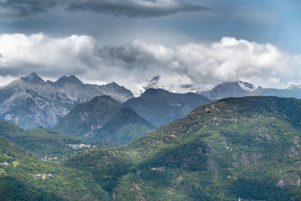 landscape photography of green mountain