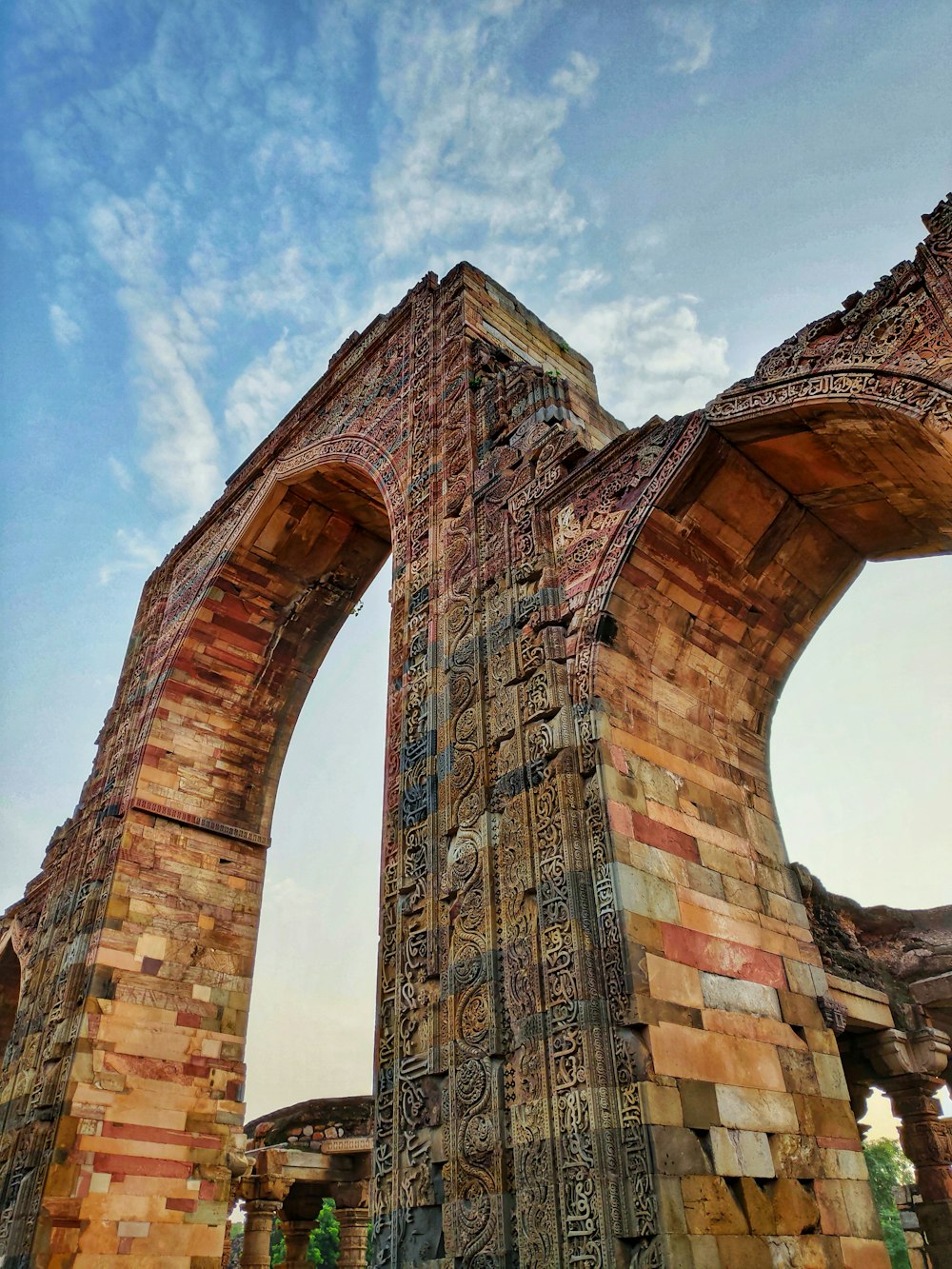 brown arch temple gate