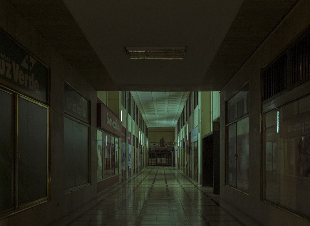 deserted corridor of a building