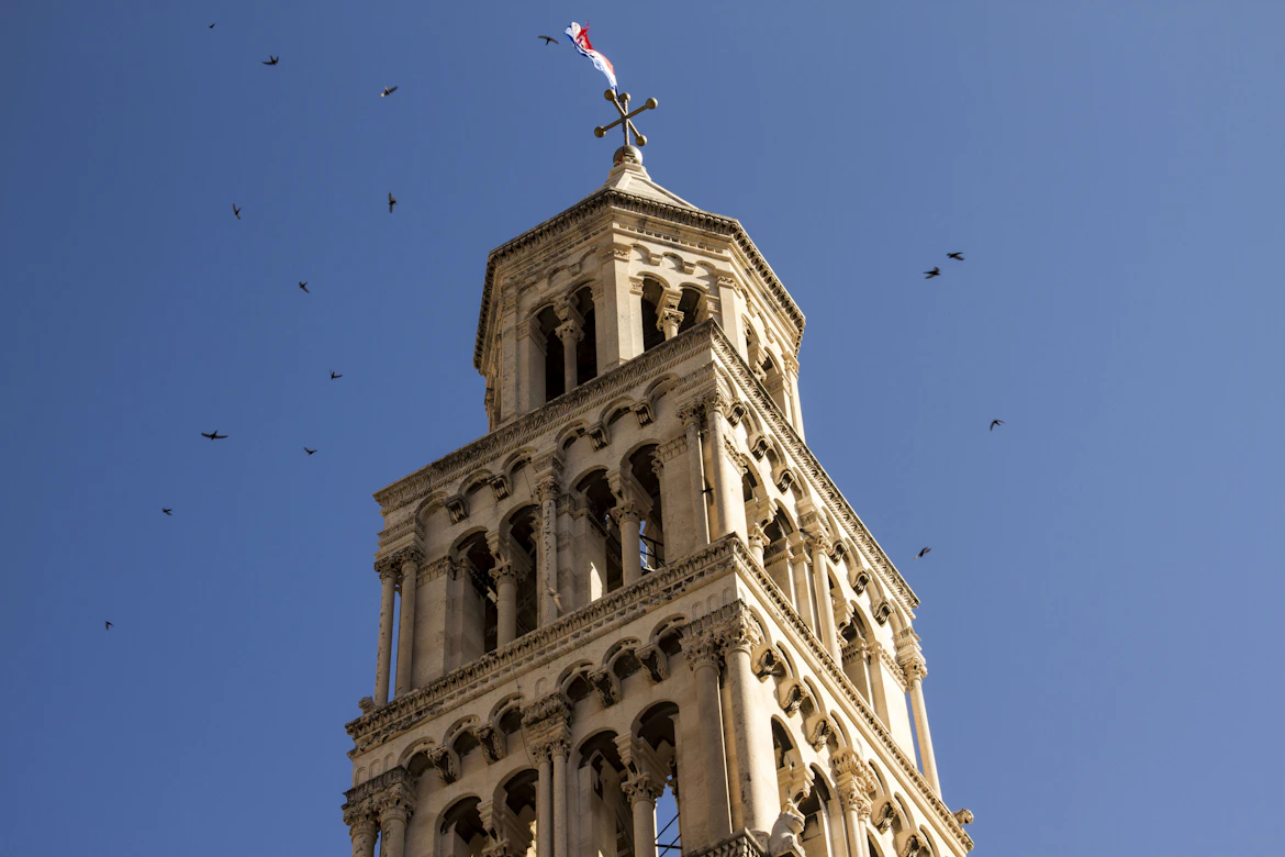 Aerial view of Split and Diocletian's Palace