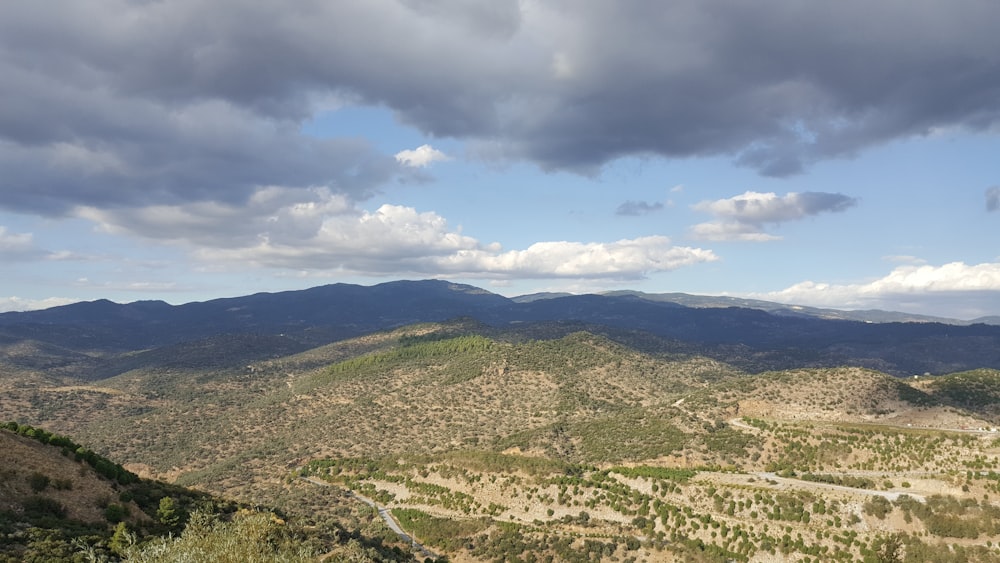 aerial photo of mountain