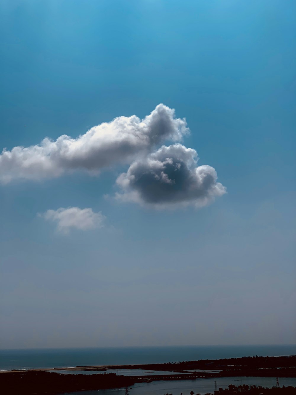 view of cumulus clouds