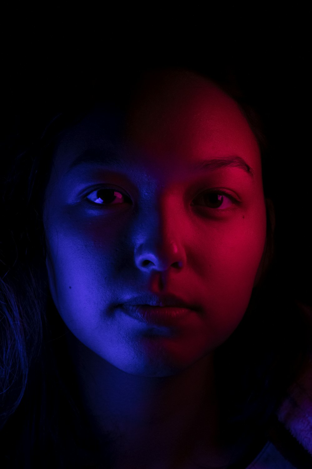 woman inside dark room
