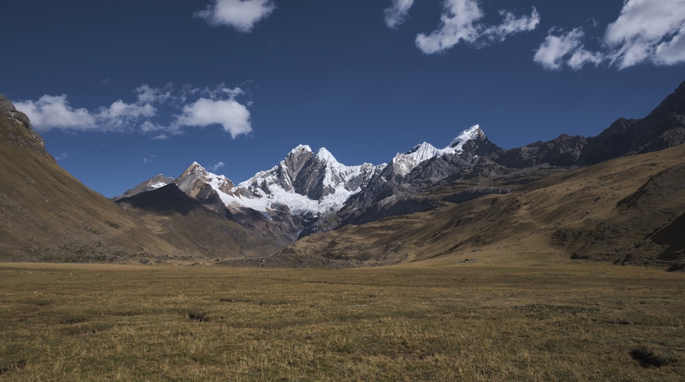 snow capped mountain under white clouds