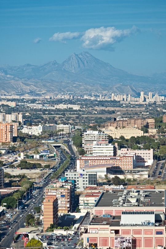 aerial photography of mountain during daytime in Alicante Spain