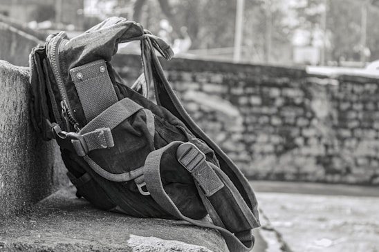 A rugged backpack designed for adventurous travelers, showcasing its durability and sleek design.