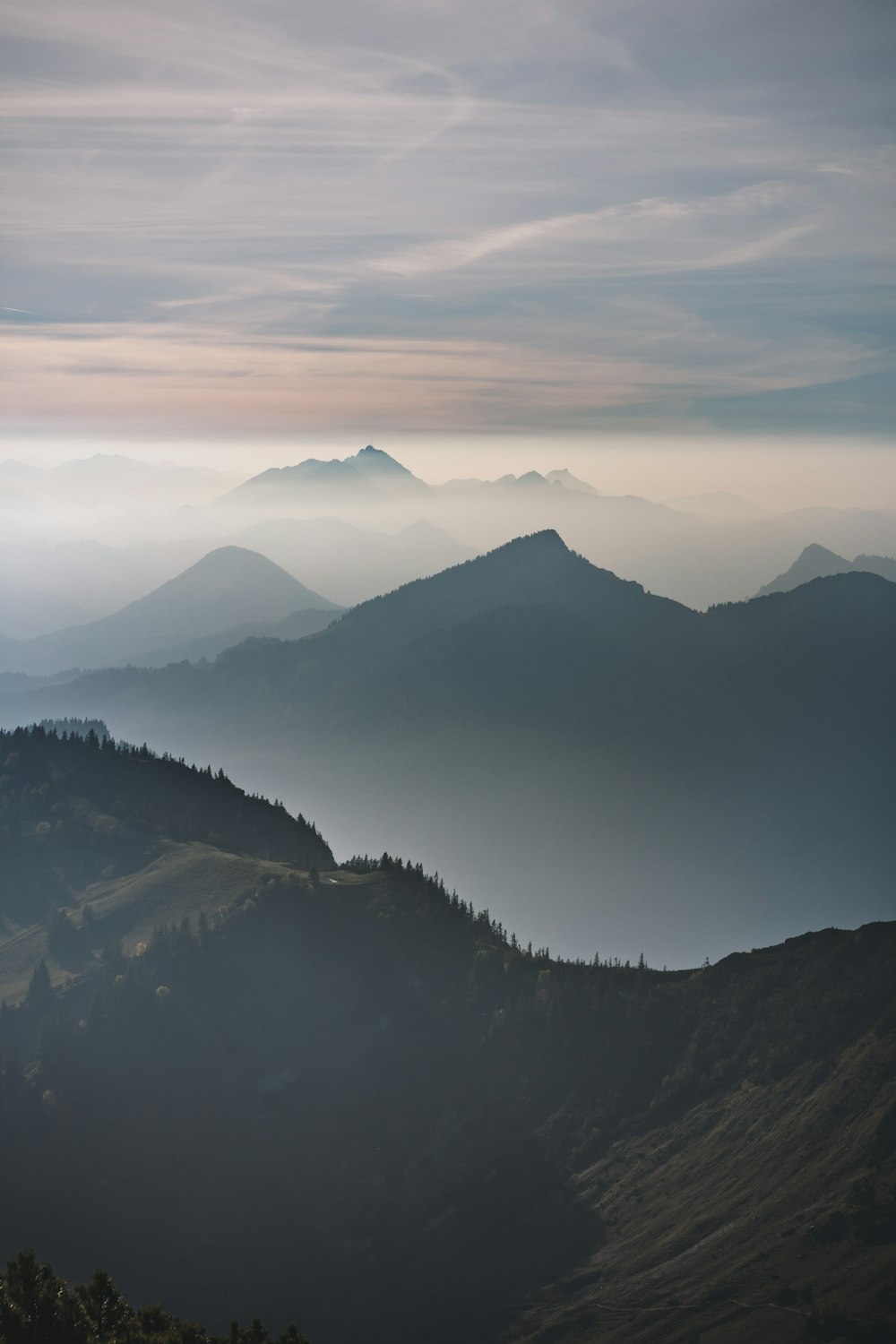 clouds and mountains during day